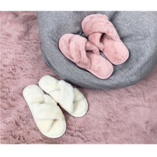 Plush house slippers