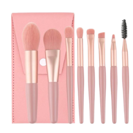8 Mini Makeup Brush Sets MIYO Portable Full Set Brushes