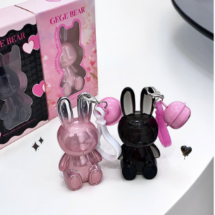Gege Bear Black or Pink Rabbit Lip Gloss